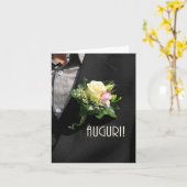 Carte félicitations mariage italienne (Fleur jaune)