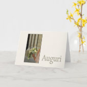 Carte félicitations mariage italienne (Fleur jaune)