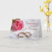 Carte Félicitations Mariage Mariage (Fleur jaune)