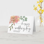 Carte Félicitations Mariage Marié Marié Marié et marié (Fleur jaune)