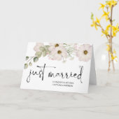 Carte Félicitations Mariage Marié Marié Marié et marié (Fleur jaune)