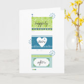 Carte Félicitations mariages (Fleur jaune)