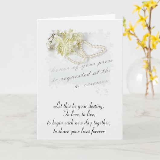 Carte Félicitations mariages à Pearl Heart (Fleur jaune)