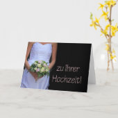 Carte Félicitations mariages allemandes (Fleur jaune)