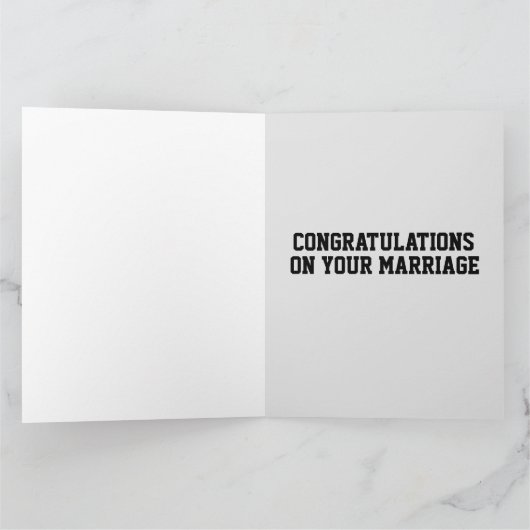 Carte FÉLICITATIONS mariages FUNNY WISE MAN HUGE CARD (Intérieur)