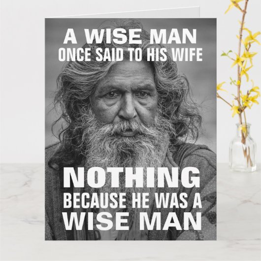 Carte FÉLICITATIONS mariages FUNNY WISE MAN HUGE CARD (Fleur jaune)