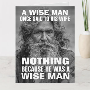 Carte FÉLICITATIONS mariages FUNNY WISE MAN HUGE CARD