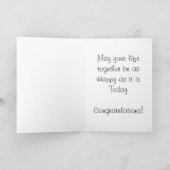 Carte Félicitations mariages/Mariée et Salle (Intérieur)