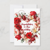 Carte Félicitations Mariages pour l'élégance de la couro (Devant)