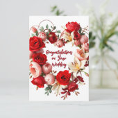 Carte Félicitations Mariages pour l'élégance de la couro (Debout devant)