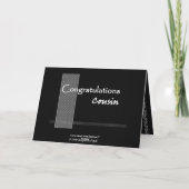 Carte Félicitations MASCULINES de mariage de COUSIN - (Dos)