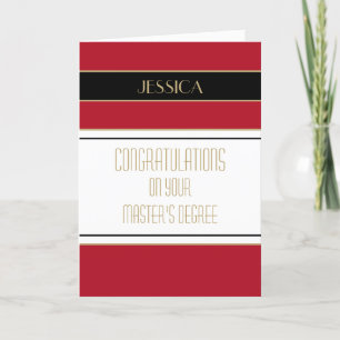 Carte Félicitations Master Master's Graduation card