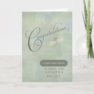 Carte Félicitations Masters Diplômé avec nom