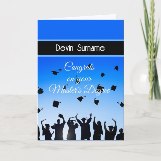Carte Félicitations Master's Grad (Devant)