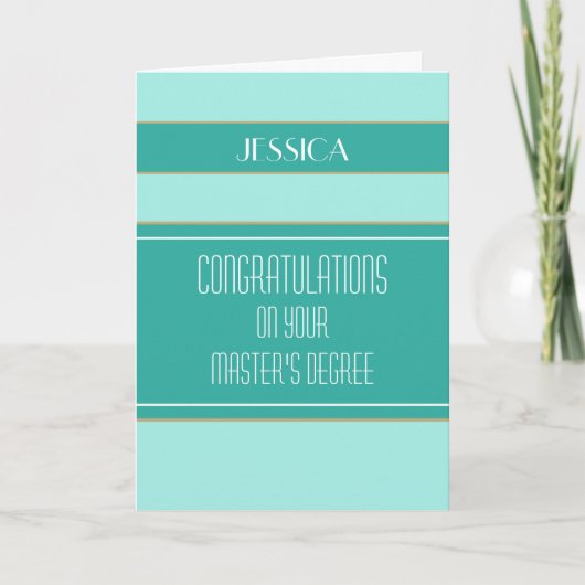 Carte Félicitations Master's Master's Graduation Card (Devant)