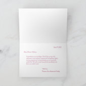 Carte Félicitations Médicale Docteur fiche d'études (Intérieur)