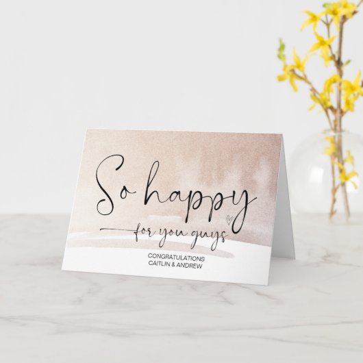 Carte Félicitations Mignonnes Fiançailles Mariages telle (Fleur jaune)