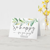 Carte Félicitations Mignonnes Fiançailles Mariages telle (Fleur jaune)