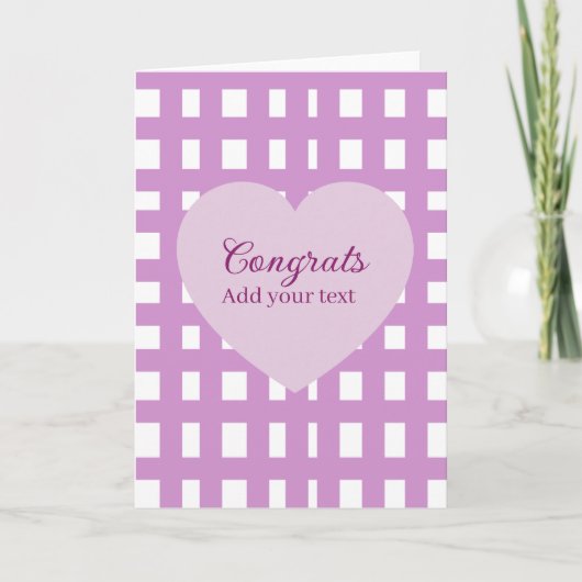Carte Félicitations minimales simples diplôme violet s (Devant)