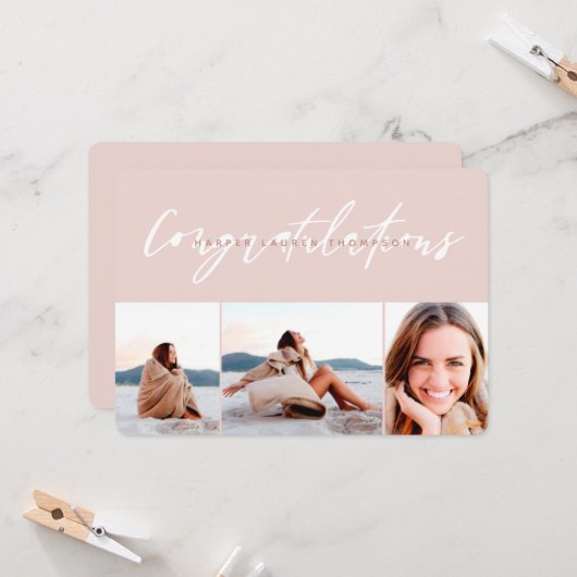 CARTE FÉLICITATIONS MODERNES (Devant/Arrière en situation)