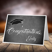 Carte Félicitations modernes Chalkboard Graduation