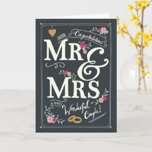 Carte Félicitations Monsieur et Madame