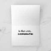 Carte Félicitations Multi-Phrase Informel Trendy (Intérieur)