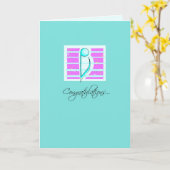 Carte Félicitations Music Note (Fleur jaune)