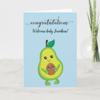 Félicitations New Baby Birth Shower Avocado