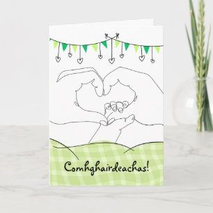 Carte Félicitations New Baby Irish Gaelic