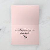Carte Félicitations New Dachshund (Intérieur)