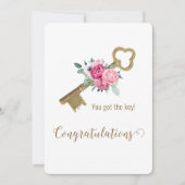 Carte Félicitations New Home Agent immobilier tendance (Devant)