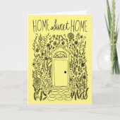 Carte Félicitations New Home Garden Door Custom (Devant)