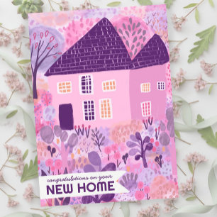 Carte Félicitations New Home Jardin Aquarelle Cute