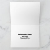 Carte Félicitations noir et bleu (Intérieur)