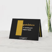 Carte Félicitations NOMMÉES FAITES SUR COMMANDE - degré (Dos)