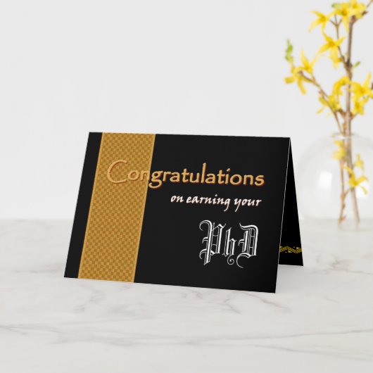 Carte Félicitations NOMMÉES FAITES SUR COMMANDE - gain (Fleur jaune)