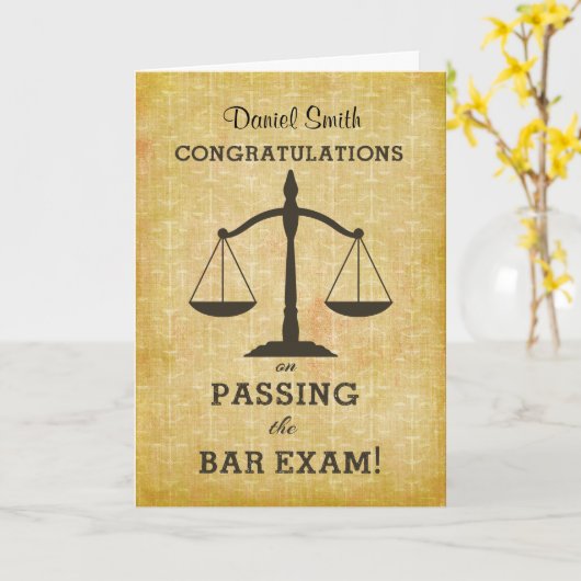 Carte Félicitations nommées faites sur commande passant (Fleur jaune)