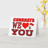 Carte Félicitations Nous Vous Aimons (Fleur jaune)