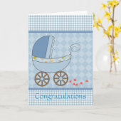 Carte félicitations nouveau bébé (Fleur jaune)