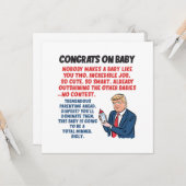 Carte Félicitations Nouveau bébé (Devant/Arrière en situation)