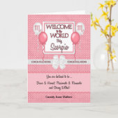 Carte Félicitations Nouveau Bébé Fille Scorpio (Fleur jaune)