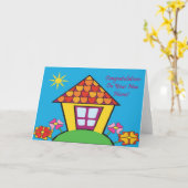 Carte Félicitations Nouveau foyer (Fleur jaune)