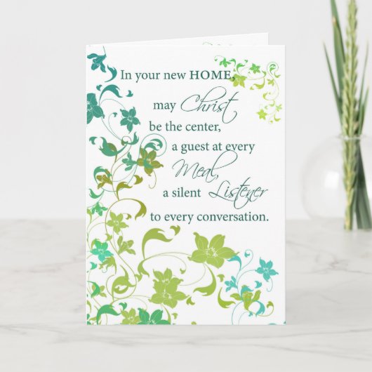 Carte Félicitations Nouveau foyer, Centre Christ, Religi (Devant)