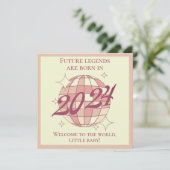 Carte Félicitations nouveau-né bébé fille nouveaux paren (Debout devant)