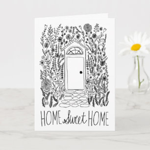Carte Félicitations Nouvelle Maison Jardin Douce Porte P