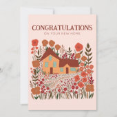 Carte FÉLICITATIONS Nouvelle maison Maison ferme (Devant)