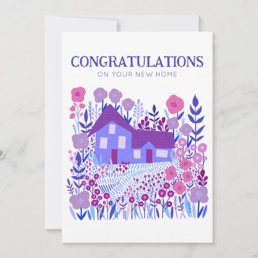 Carte FÉLICITATIONS Nouvelle maison Maison ferme (Devant)