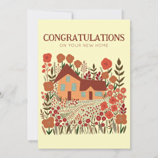 Carte FÉLICITATIONS Nouvelle maison Maison ferme