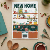 Carte FÉLICITATIONS NOUVELLE MAISON MOVING Cute Kitchen